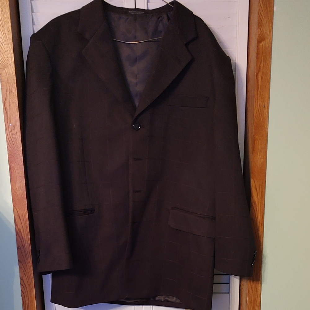 Men's Classic Brown Check Blazer